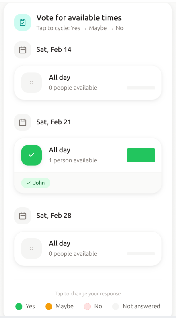 Screenshot showing live voting results with participant responses